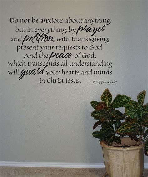 Do Not Be Anxious Philippians 4 6 7 Scripture Vinyl Wall