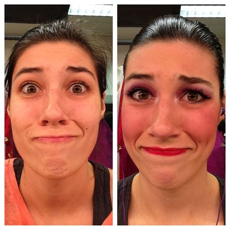 Before And After Of Stage Makeup Nutcracker Season Stage Makeup Hair Beauty Seasons Seasons