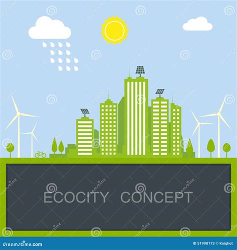 Sustainable City Concept Stock Vector Illustration Of Cityscape 51998173