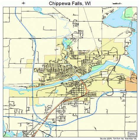 Chippewa Falls Wisconsin Street Map 5514575