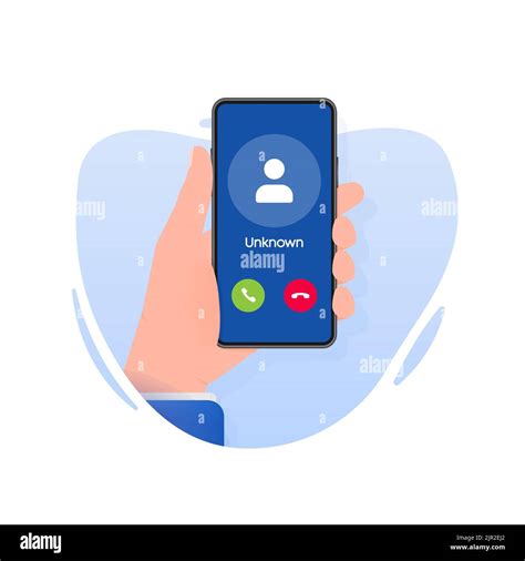 Hand Holds Phone With Call Incoming Video Call On Screen On White