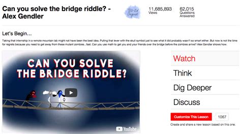 Can You Solve The Bridge Riddle Instructional Video For 3rd 12th