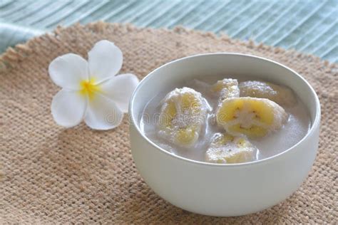 Banana In Coconut Milk Stock Photo Image Of Coconut 64143682