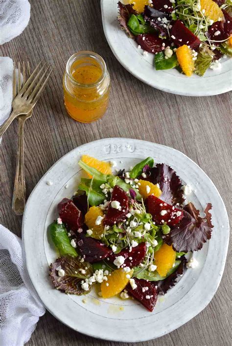 Beet Salad With Goat Cheese And Orange Vinaigrette