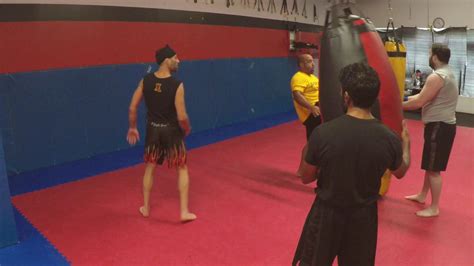 straight kick bag drill martial arts training luke cummo mma ufc youtube