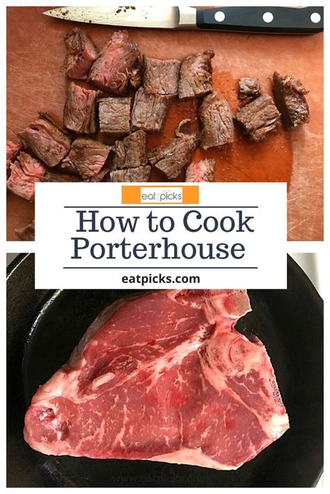 Remove the steak from the refrigerator and pat dry. A very simple recipe for how to cook a Porterhouse steak ...