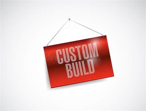 Custom Build Hanging Banner Illustration Stock Illustration