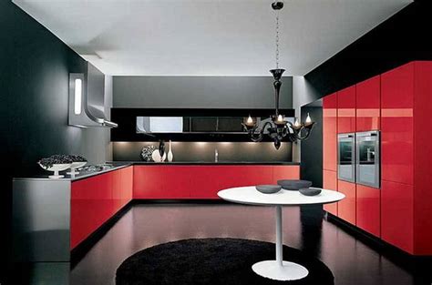 Cocina negra integrada en el salón. 10 cocinas en rojo, negro y blanco - pisos Al día - pisos.com