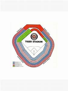 Quot Tiger Stadium Seating Chart Quot Pin For Sale By Joshtand Redbubble