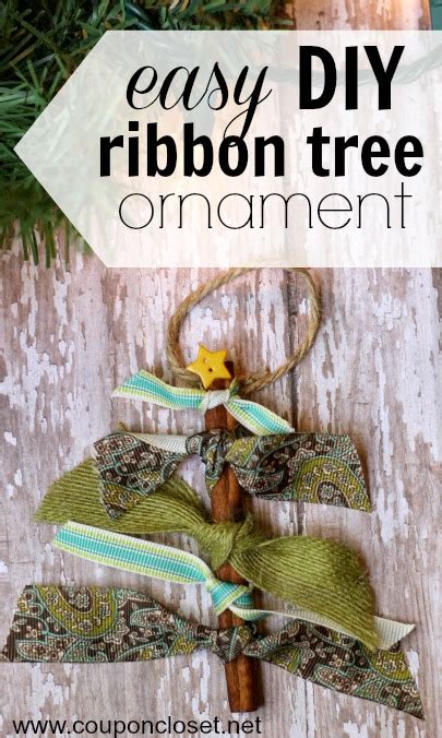 Homemade Christmas Ornaments Day 4 Ribbon Tree One Crazy Mom