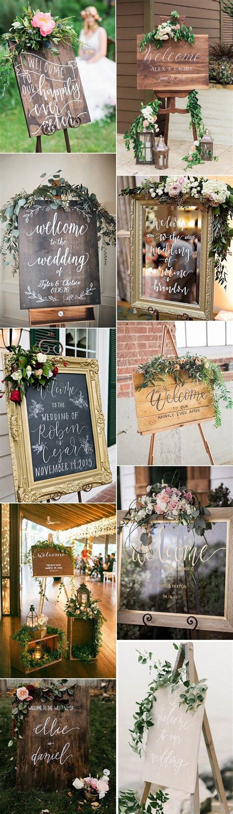 20 Brilliant Wedding Welcome Sign Ideas For Ceremony And