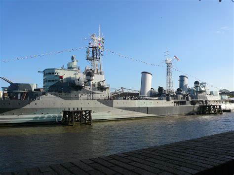 Photo Hms Belfast On Display As A Museum Ship London England