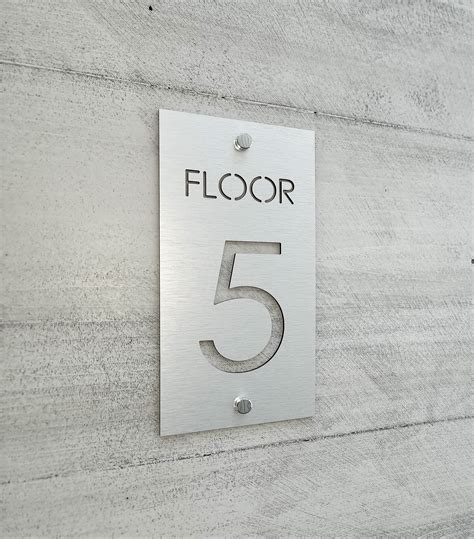 Floor Numbers Level Numbers Floor Number Signs Stairway Etsy