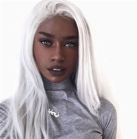 Black People With White Hair Pinterest