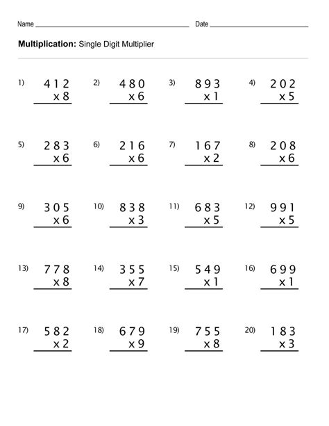 4th grade multiplication worksheets are flexible and easy to solve. 4th Grade Multiplication Worksheets - Best Coloring Pages For Kids