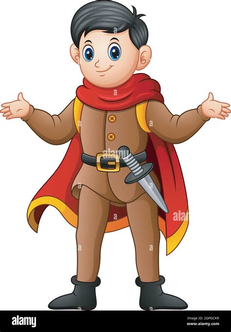 Vector Illustration Of Cute Cartoon Prince Stock Vector Image And Art Alamy