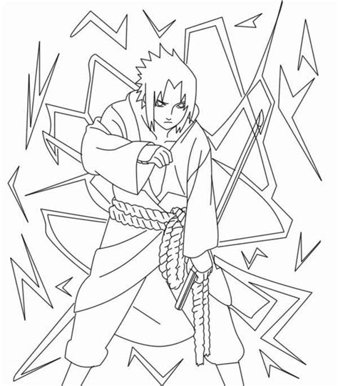 Naruto Sasuke Akatsuki Coloring Book Pages