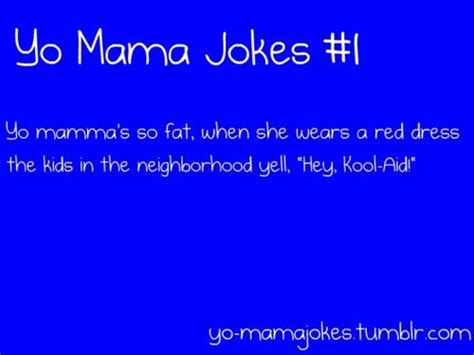 A Blue Background With The Words Yo Mama Jokes 1