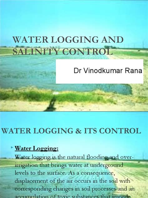 Water Logging Salinity Pdf Soil Irrigation