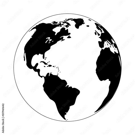 Earth Globe Sign Geographic Globe View Of The World In Simple