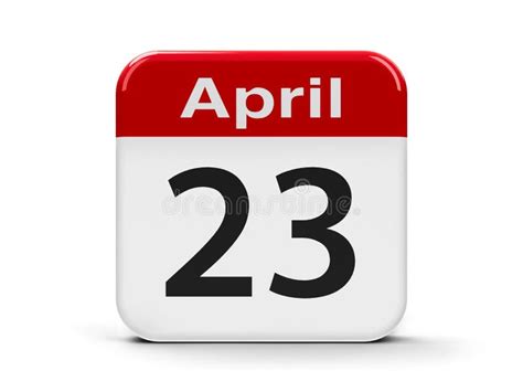 April 23rd Date On A Single Day Calendar Gray Wood Block Calendar