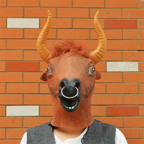 Buy Cosplay Retaining Animal Latex Mask Bull Demon