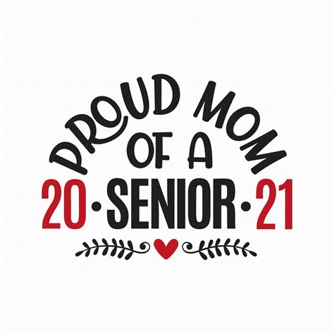 Proud Mom Of A 2021 Senior Svg Png Eps Pdf Files Proud Mom Etsy