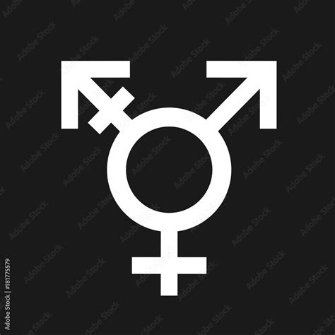 Vetor Do Stock Intersex Symbol Third Other Sex And Gender Person Is Ambiguous Between Male