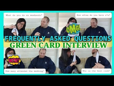 If the interview goes well, the interviewing officers will tell the applicants that they will be issued green cards. GREEN CARD INTERVIEW MARRIAGE BASED (ENGLISH) | FREQUENTLY ASKED QUESTIONS PRACTICE | K1 K2 AOS ...