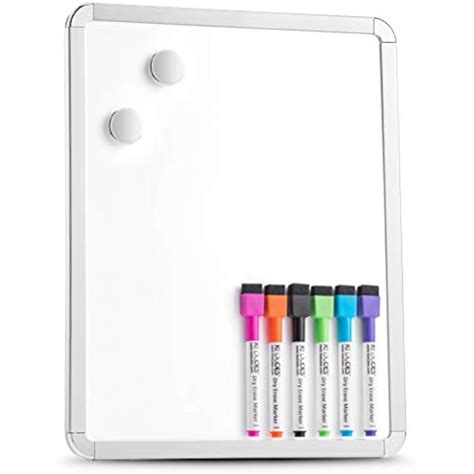 Magnetic 11 X 14 Small Dry Erase Whiteboard Includes 6 Markers