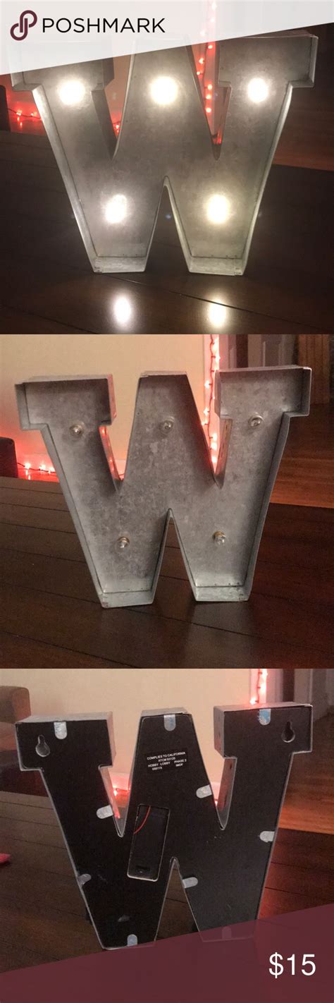 Boasting in respect to a straightforward design it. HOBBY LOBBY GALVANIZED METAL MARQUEE LETTER "W" | Marquee ...
