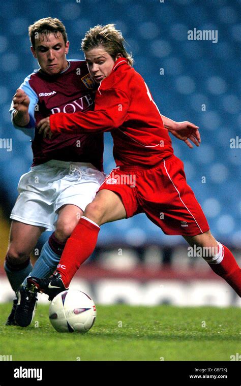 Aston Villas Steven Foley Tackles Middlesbroughs Anthony Peacock