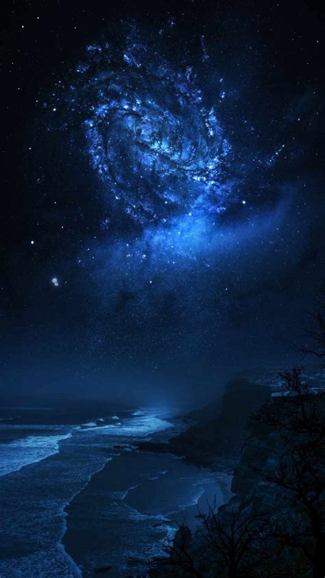 Galaxy View From Beach Iphone Wallpapers