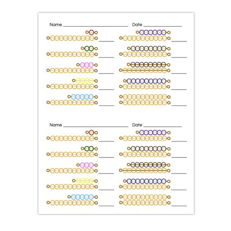 Montessori Short Bead Stair Numerals & Words | 3 Part Cards