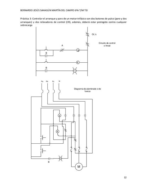 Diagrama De Control De Arranque Y Paro De Un Motor Trifasico Pdf
