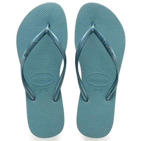 Havaianas Havaianas Womens Slim Flip Flop Azul Mineral Sandals 9 10