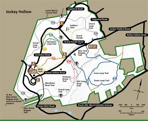 A Map Of Jockey Hollow In Morristown Nj Part Of Americas First
