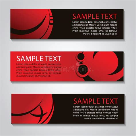 Red And Black Abstract Technology Bannervector Corporate Design Stock