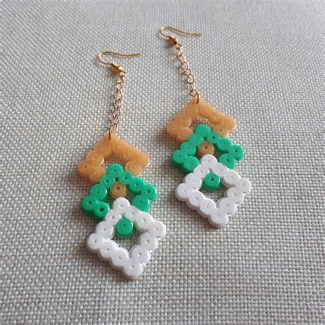 Hama Beads Earings With Images Perler Beads Designs