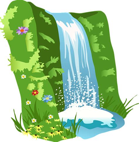 Cachoeira Agua Natureza Gráfico Vetorial Grátis No Pixabay Clip Art