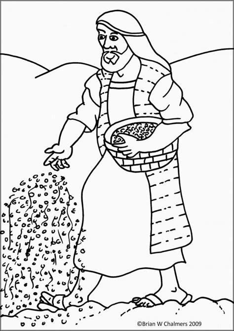 Parable Of The Mustard Seed Coloring Page Coloring Home