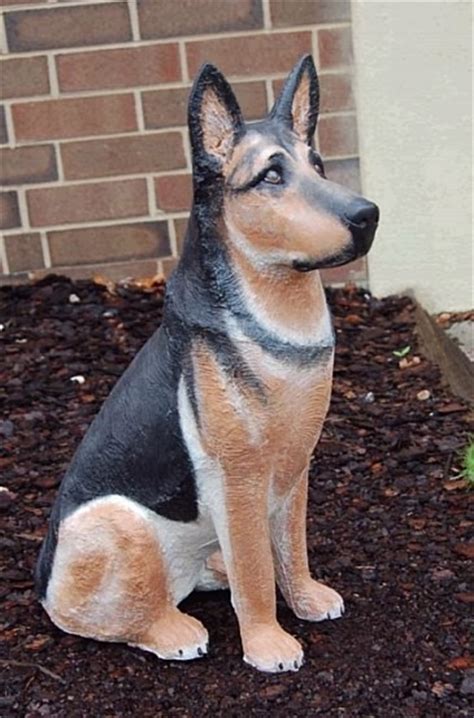 Sitting German Shepherd Statue