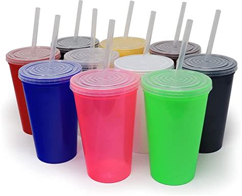 Rolling Sands 22 Oz Reusable Plastic Cups With Lids 10