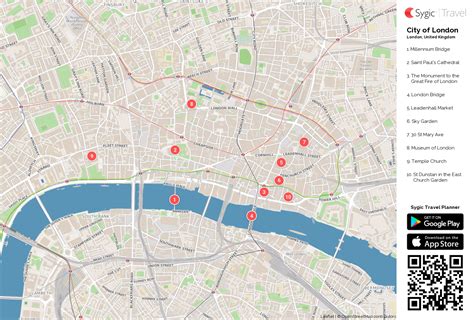 City Of London Printable Tourist Map Sygic Travel