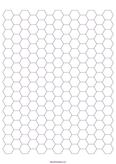 Hexagon Graph Paper With 14 Inch Spacing On Letter Sized Printable