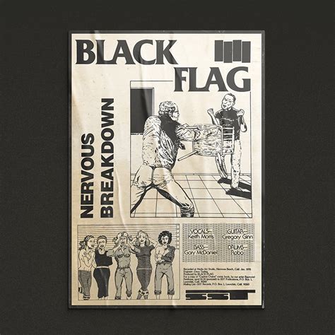Poster Black Flag Nervous Breakdown Tamanho A3 Shopee Brasil