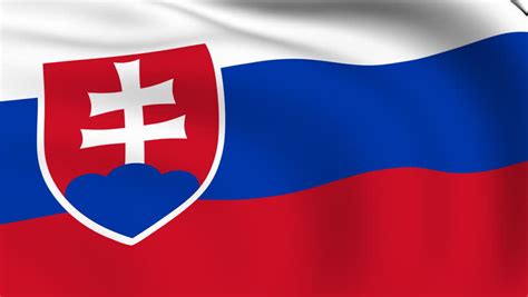 Flag Of Slovakia Beautiful 3d Animation Of Slovakia Flag In Loop Mode