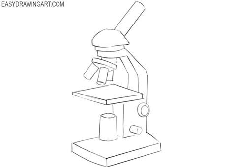 How To Draw A Microscope Easy Very Easy Drawing Sketches Easy Easy