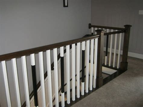 Contemporary Woodblack Metal Balusters Hardwood Flooring Other