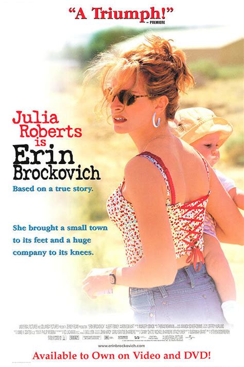 Erin Brockovich Movie Poster 27x40 Used Julia Roberts Mason City